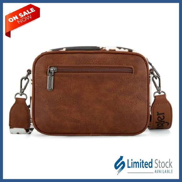 Vegan Leather Crossbody Bag with Multiple Pockets & Adjustable Strap - Picture 5 of 8